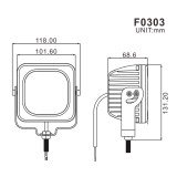 Projecteur LED 5 Pouces (101,6 mm) Cube 40W