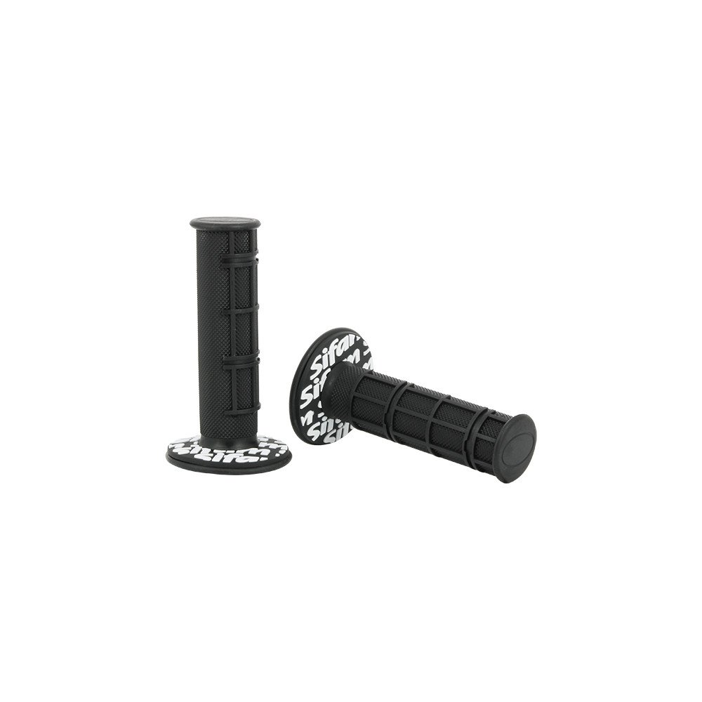 Poignées anti vibrations noires cross SIFAM Ø22mm