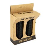 Poignées Moto Noires Lignées Vintage Grip