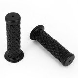 Poignées Moto Noires Diamond Vintage Grip