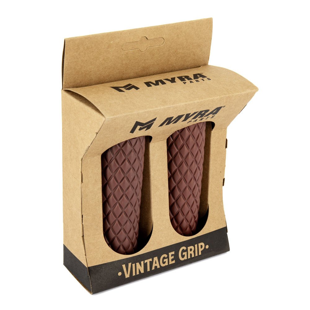 Poignées Moto Marron Diamond Vintage Grip
