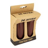 Poignées Moto Ballon Lignées Vintage Grip Marron