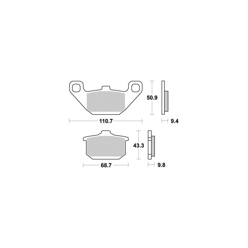 Plaquette de frein - Semi-métal R90