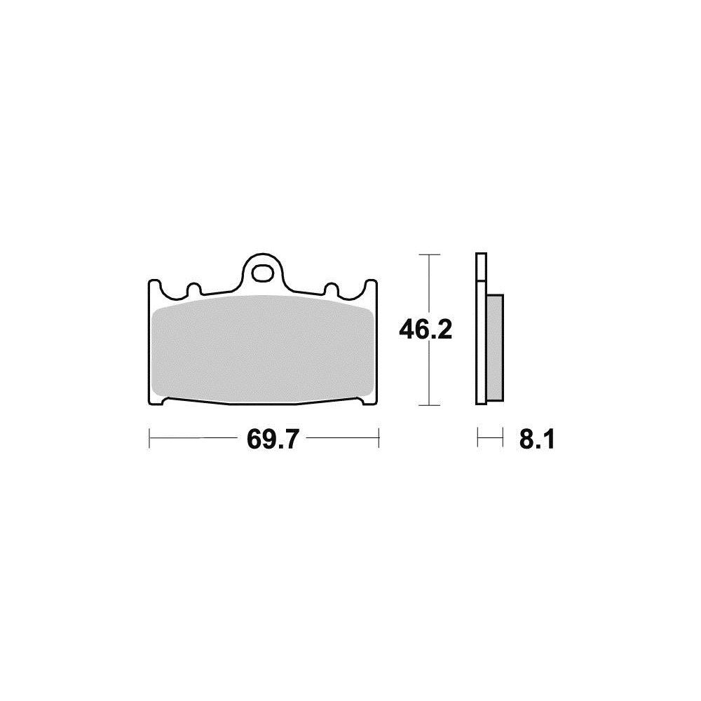 Plaquette metal fritte R90
