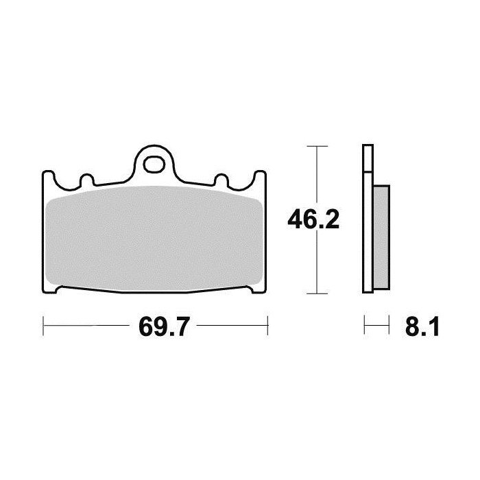 Plaquette metal fritte R90