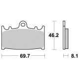 Plaquette metal fritte R90