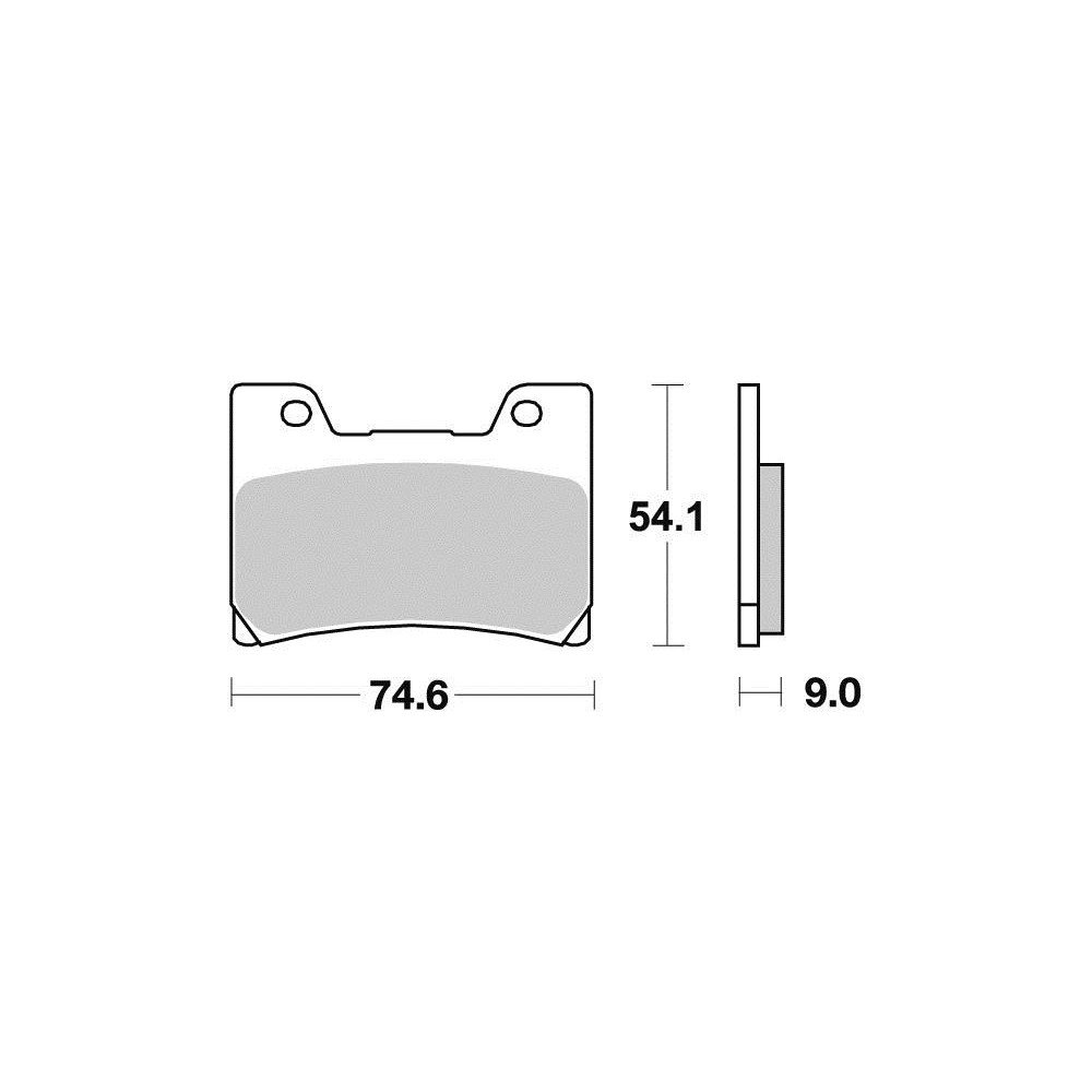 Plaquette metal fritte R90