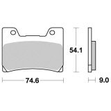 Plaquette metal fritte R90