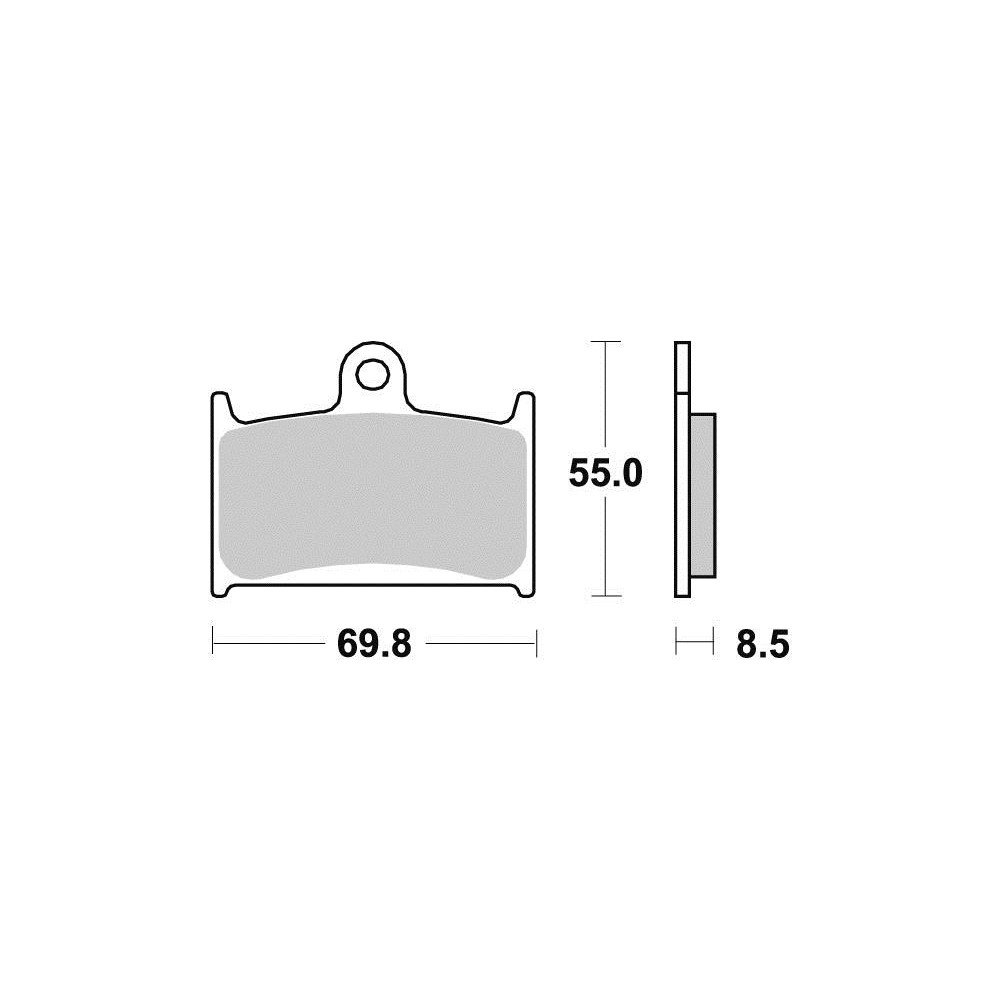 Plaquette metal fritte R90
