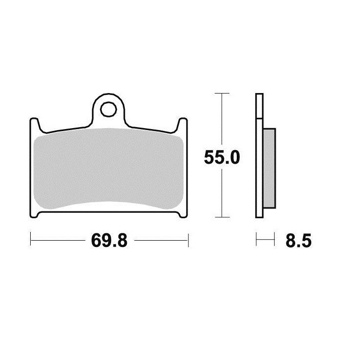 Plaquette metal fritte R90