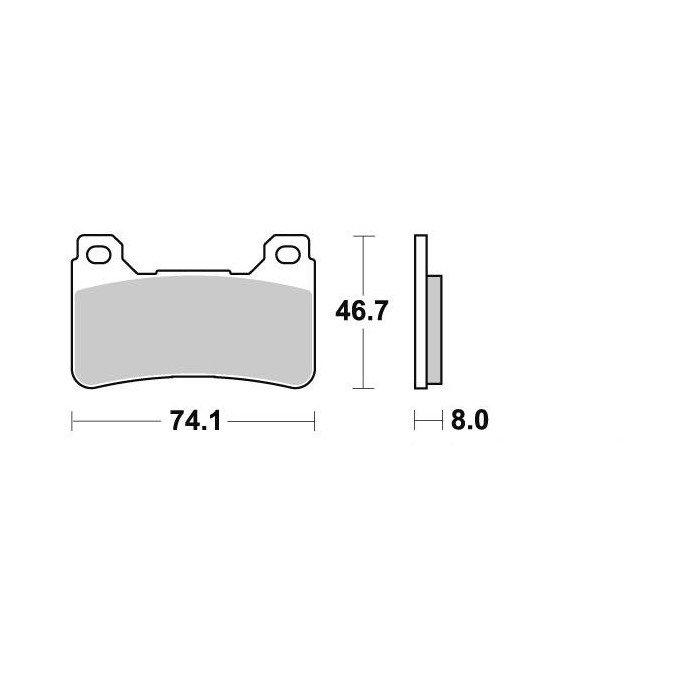 Plaquette metal fritte R90