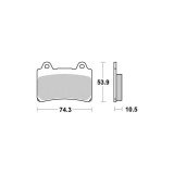 Plaquette metal fritte R90