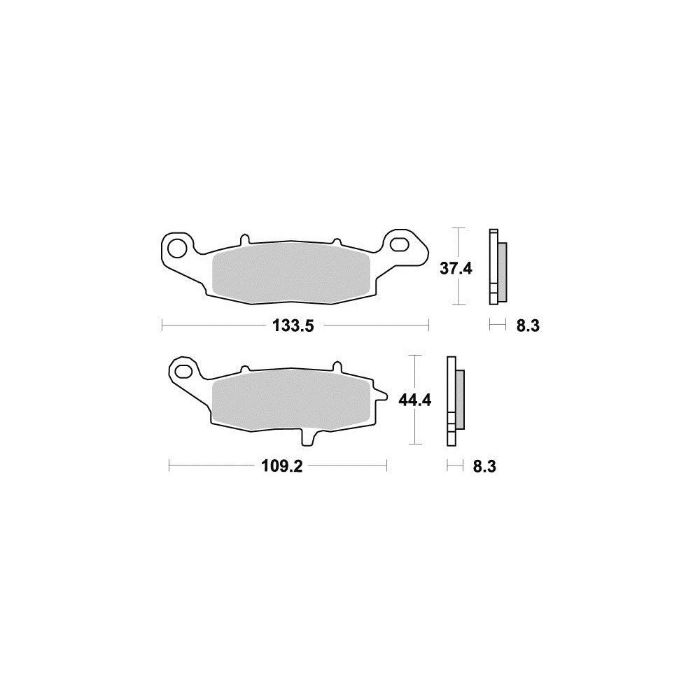 Plaquette de frein - Semi-métal R90