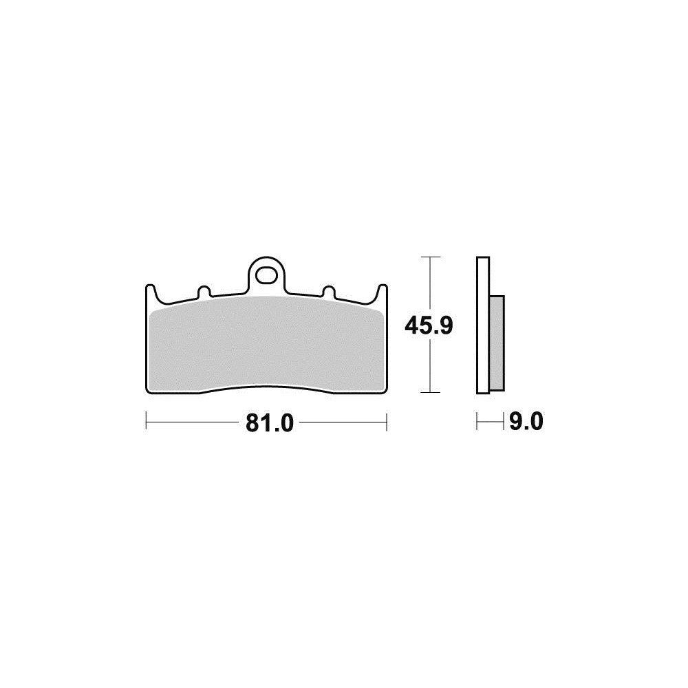 Plaquette de frein - Semi-métal R90