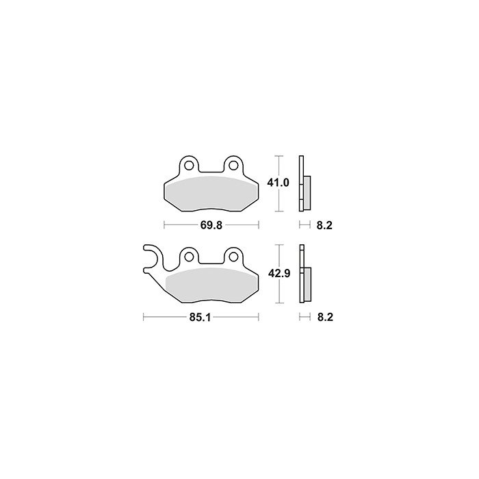 Plaquette de frein - Semi-métal R90