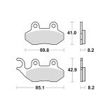 Plaquette de frein - Semi-métal R90