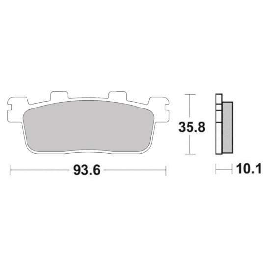 Plaquette metal fritte R90
