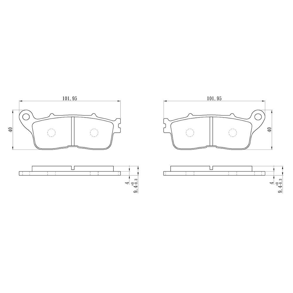 Plaquette metal fritte R90