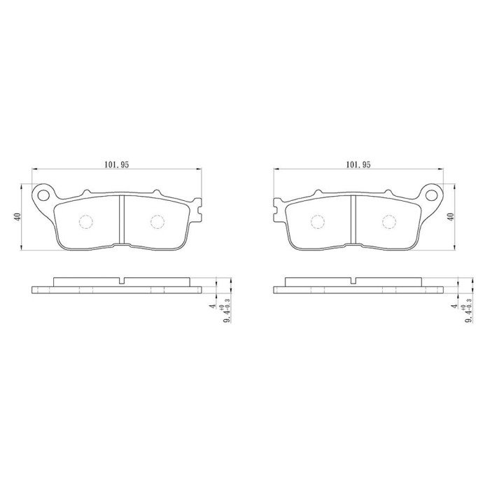 Plaquette metal fritte R90