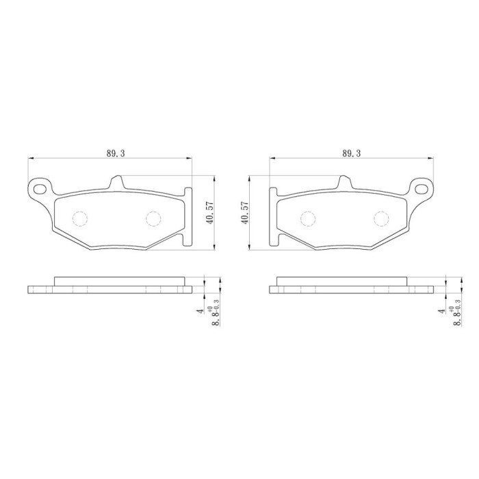 Plaquette metal fritte R90