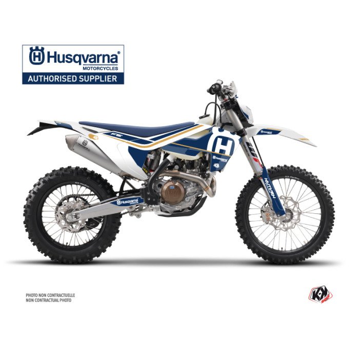 Kit Deco Moto Cross Heritage Husqvarna 450 FE Blanc