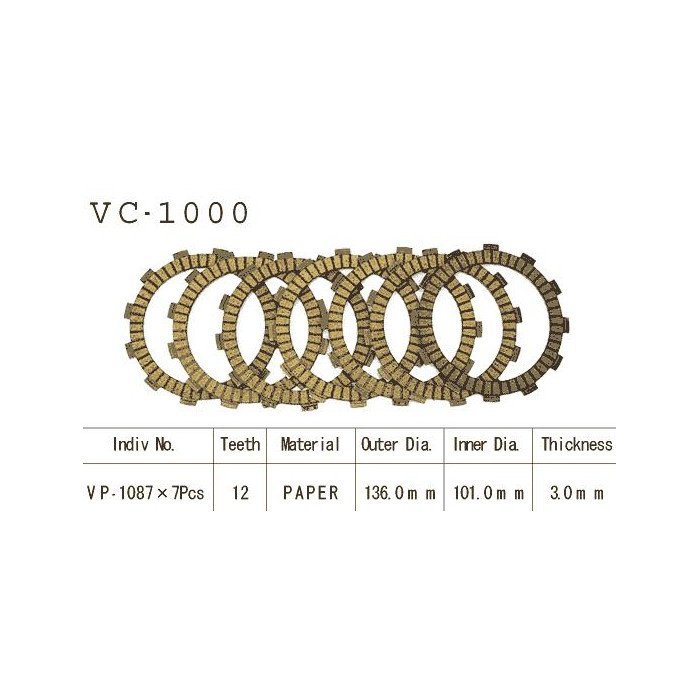 Kit Disques d'Embrayage Garnis Cross Cr 125 1987/1999