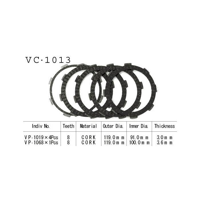 Kit Disques d'Embrayage Garnis Ca 125 Rebel 1995/2000
