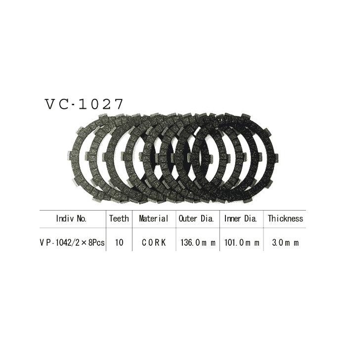 Kit Disques d'Embrayage Garnis Vfr800 Fi 2000/2002