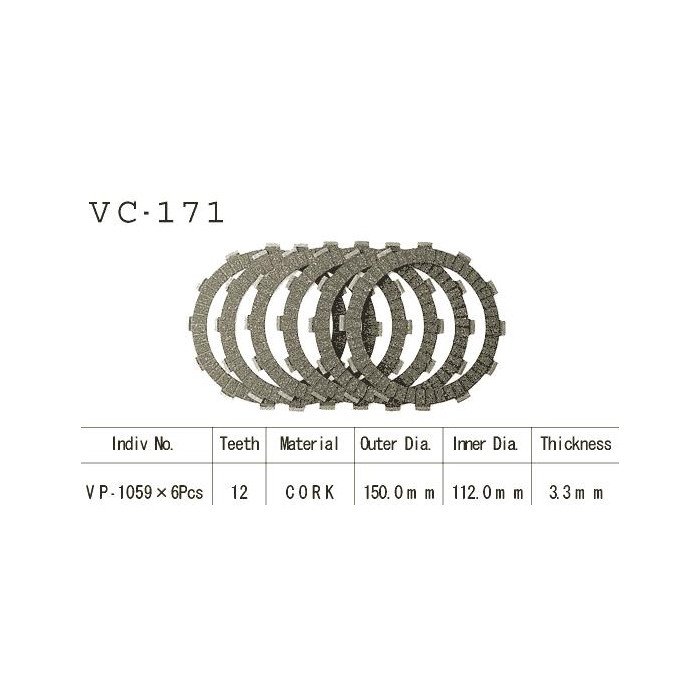 Kit Disques d'Embrayage Garnis Cb/Cbx650 1982