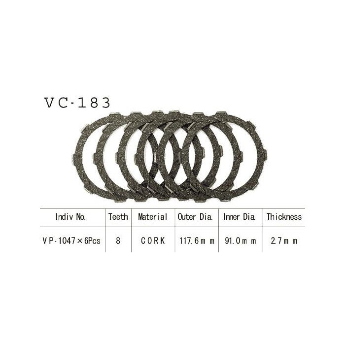 Kit Disques d'Embrayage Garnis Cr125 R 1979/1980
