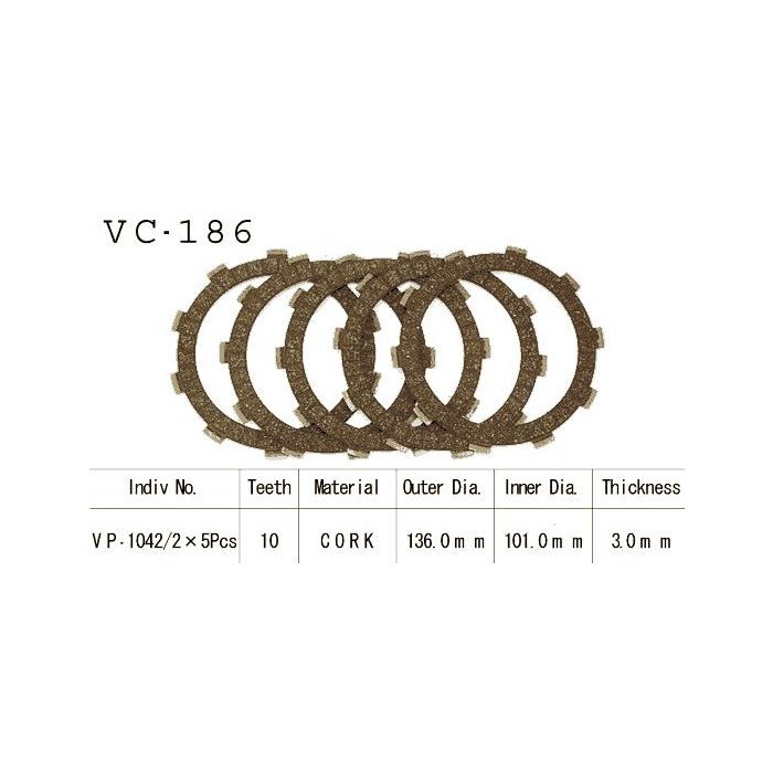 Kit Disques d'Embrayage Garnis Mtx125 Rw 1983/1990