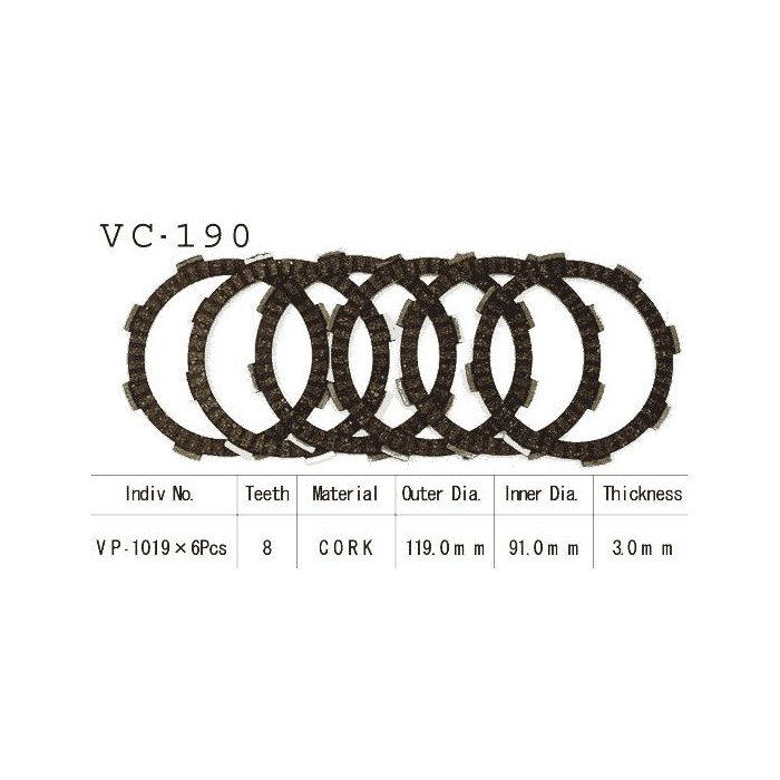 Kit Disques d'Embrayage Garnis Cross Cb250 Two Fifty 1992/2000