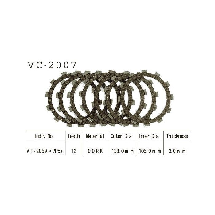 Kit Disques d'Embrayage Garnis Cross Tzr 250 1987/1992