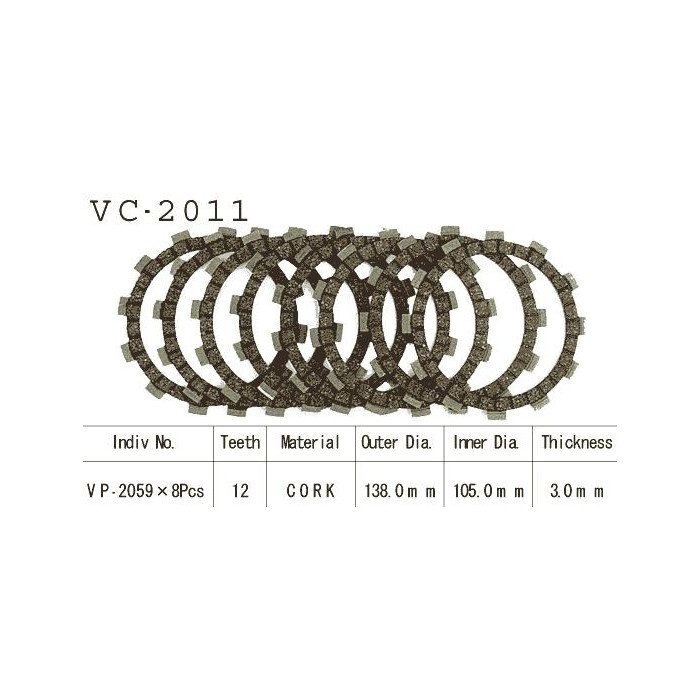 Kit Disques d'Embrayage Garnis Cross Yz 125 1993/2007