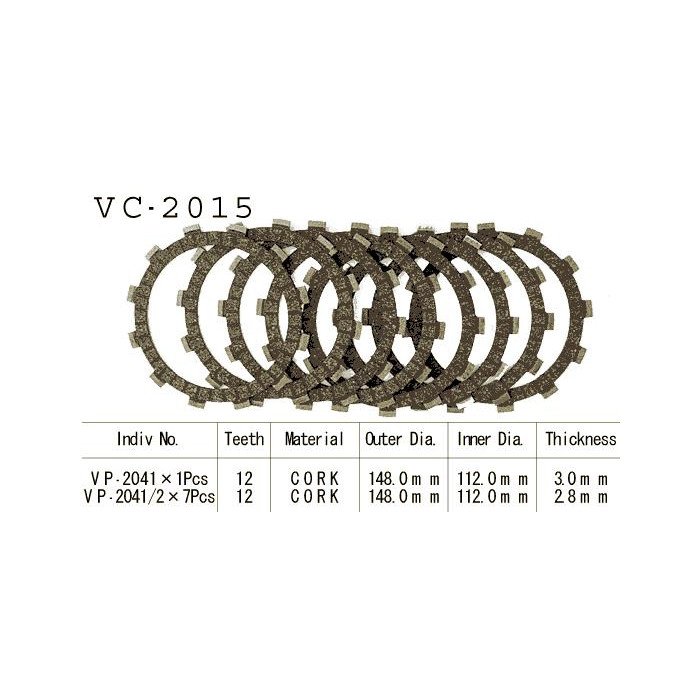 Kit Disques d'Embrayage Garnis Wr 400 F 1998/2000