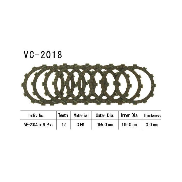 Kit Disques d'Embrayage Garnis Cross Yz 426 F An 2000/2002