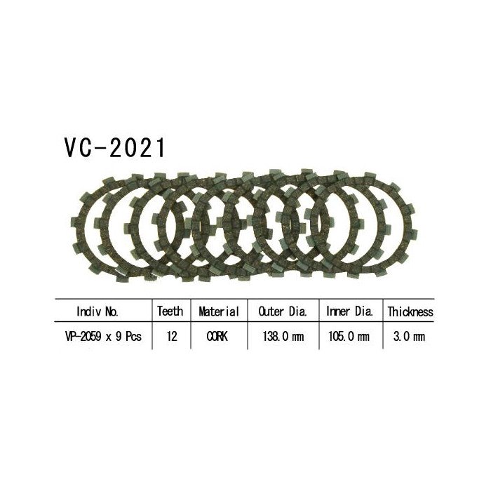 Kit Disques d'Embrayage Garnis Cross Yz/Wr 250 F 2001/2003