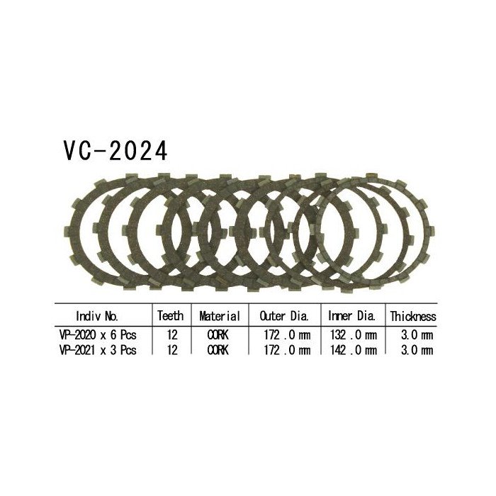 Kit Disques d'Embrayage Garnis Xv 1700 Star Warrior