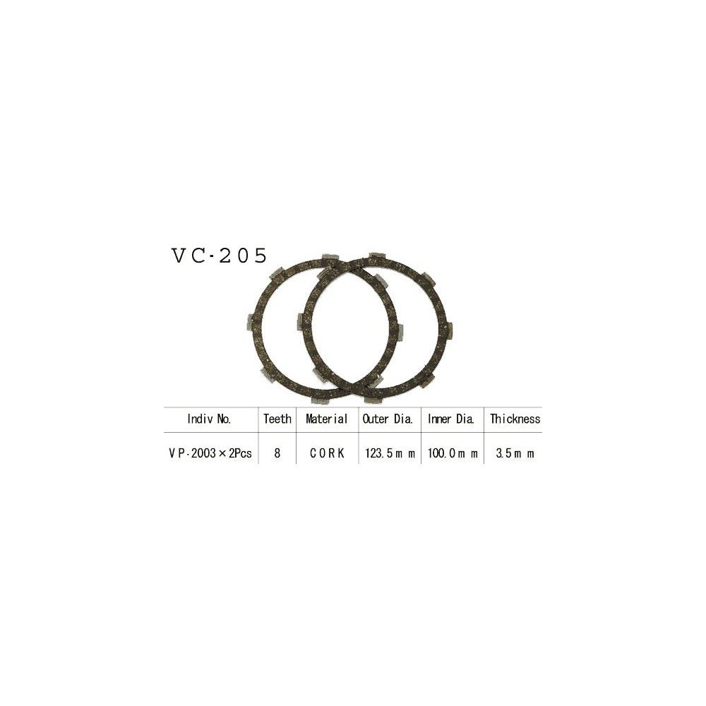 Kit Disques d'Embrayage Garnis Dt 50 Mx 1981/1988