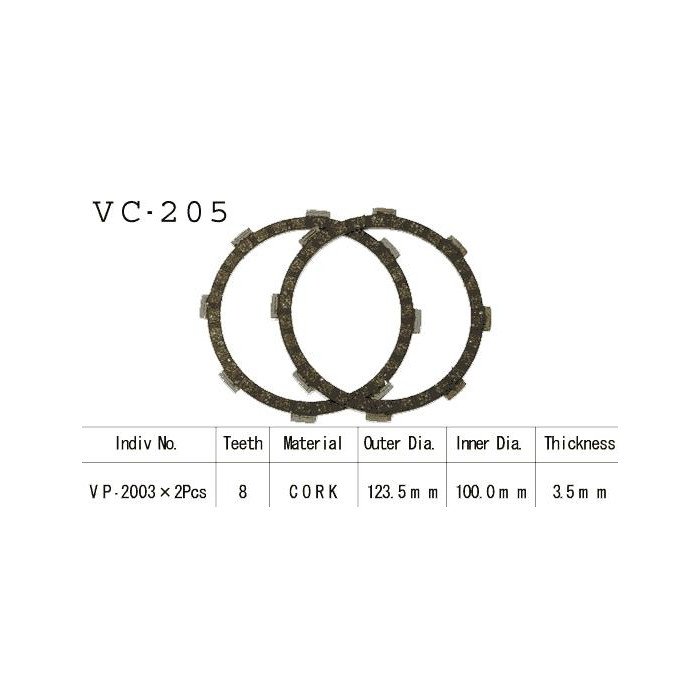 Kit Disques d'Embrayage Garnis Dt 50 Mx 1981/1988