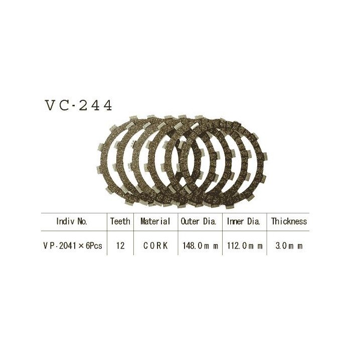 Kit Disques d'Embrayage Garnis Xj 400 1981/1982