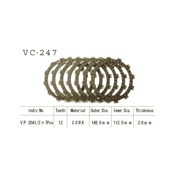 Kit Disques d'Embrayage Garnis Xs 850 1980/1988