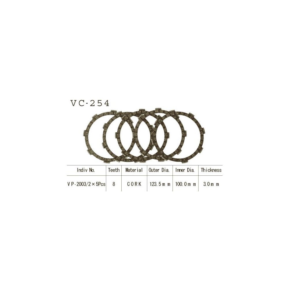 Kit Disques d'Embrayage Garnis Rs 125 Dx 1980/1982