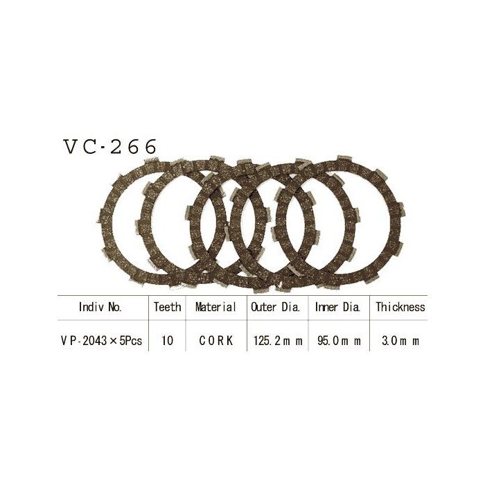 Kit Disques d'Embrayage Garnis Yz 80 1984/1985