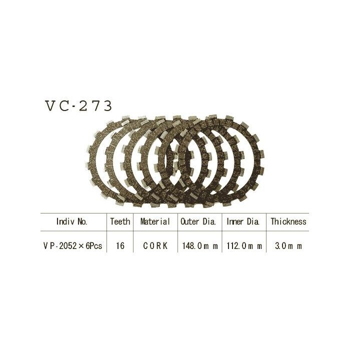 Kit Disques d'Embrayage Garnis Yz 250 J/K/L 1982/1984