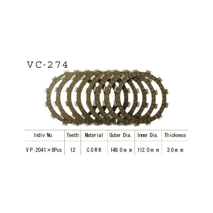 Kit Disques d'Embrayage Garnis Xj 600 N/S Diversion 1992/2002