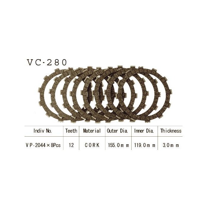 Kit Disques d'Embrayage Garnis Cross Yz/Wr 250 1992/2002