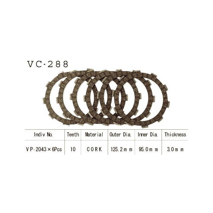 Kit Disques d'Embrayage Garnis Cross Tzr 125 1987/1992