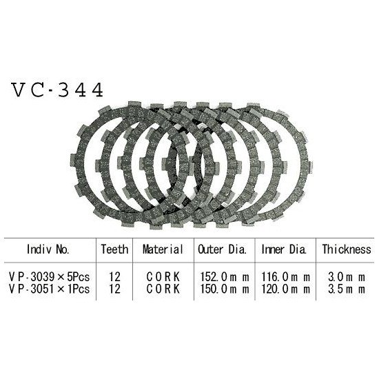 Kit Disques d'Embrayage Garnis Dr 600 R/S 1985/1991