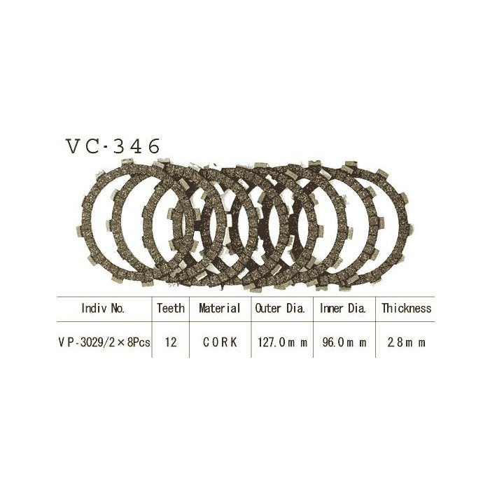 Kit Disques d'Embrayage Garnis Rm 125 1984/1991